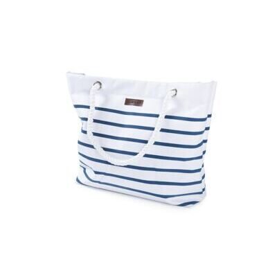 Clipper-Tasche klein blau/weiss 44.5x40cm