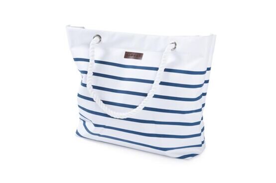 Clipper-Tasche klein blau/weiss 44.5x40cm